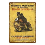 Plaque métallique "Vieille moto" - Le Pratique du Motard