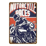 Plaque métallique "Vieille moto" - Le Pratique du Motard