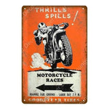 Plaque métallique "Vieille moto" - Le Pratique du Motard