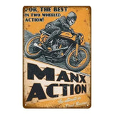 Plaque métallique "Vieille moto" - Le Pratique du Motard