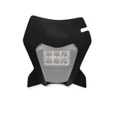 Plaque phare pour KTM 690 SMC/ R 19-22 Xdure PQ6 carenage noir Le Pratique du Motard