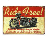 Plaques Métalliques Rétro Vintage - Le Pratique du Motard