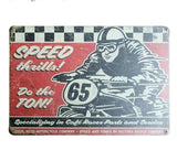 Plaques Métalliques Rétro Vintage - Le Pratique du Motard