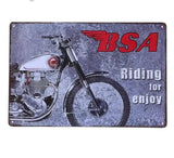 Plaques Métalliques Rétro Vintage - Le Pratique du Motard