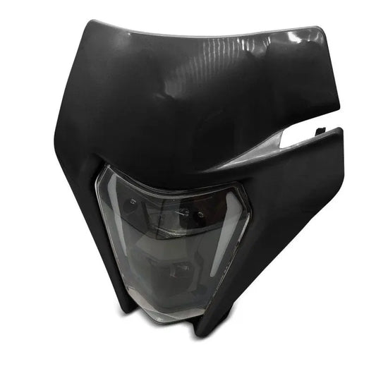 Projecteur LED moto + plaque Enduro Offroad  SW1 DRL noir Le Pratique du Motard