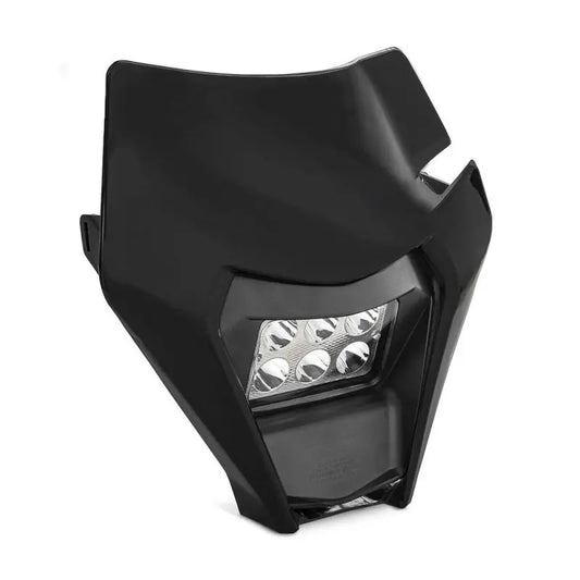 Projecteur LED moto + plaque pour Enduro XDure BK2 carenage Universel noir Le Pratique du Motard
