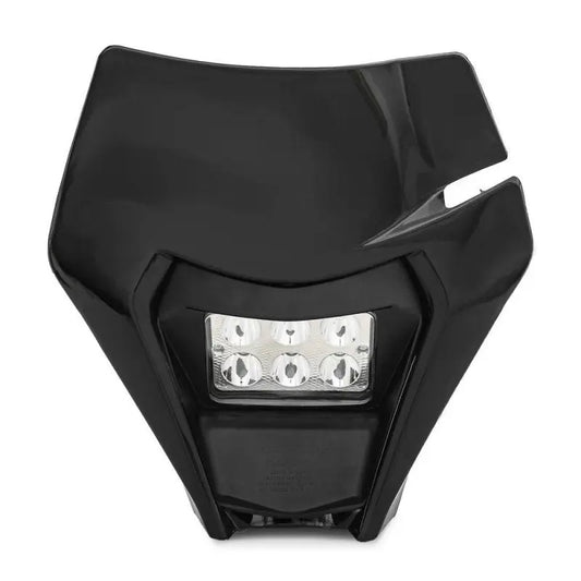 Projecteur LED moto + plaque pour Enduro XDure BK2 carenage Universel noir Le Pratique du Motard