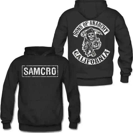 Pull a capuche "Sons of Anarchy SAMCRO " - Le Pratique du Motard