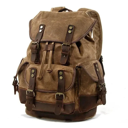 Sac à Dos Vintage moto - Retro marron - Le Pratique du Motard