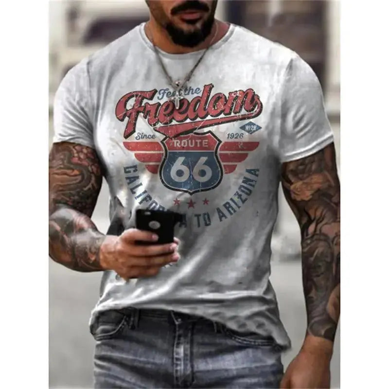 T-shirt homme Route66 Freedom - Le Pratique du Motard