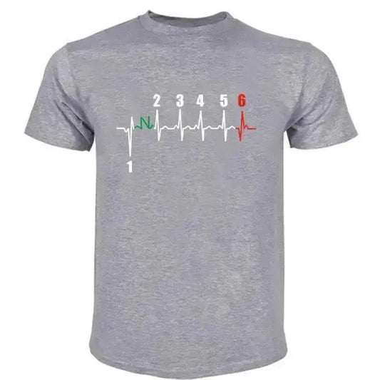 T-shirt motif Battements de coeur - Le Pratique du Motard