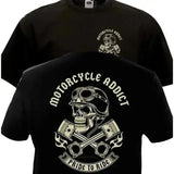 T shirt moto vintage -Motorcycle Addict - Le Pratique du Motard