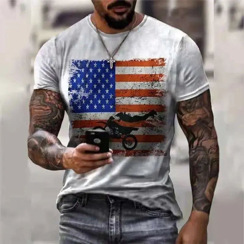 T-shirt Style Américain pour homme " Fly Bike " - Le Pratique du Motard