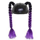 Tresse pour casque moto - Violet/Noir - Le Pratique du Motard