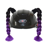 Tresse pour casque moto - Violet/Noir - Le Pratique du Motard